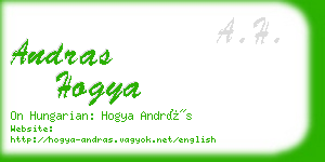 andras hogya business card